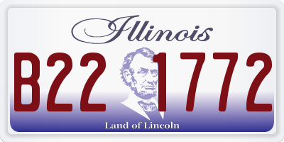 IL license plate B221772