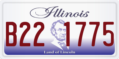 IL license plate B221775