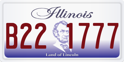 IL license plate B221777