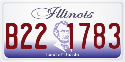 IL license plate B221783