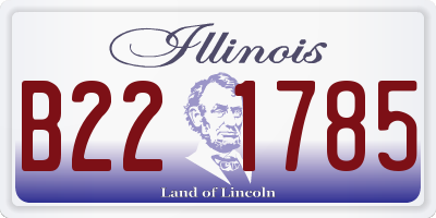 IL license plate B221785
