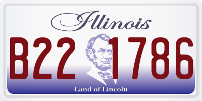 IL license plate B221786