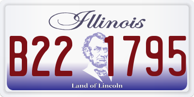 IL license plate B221795