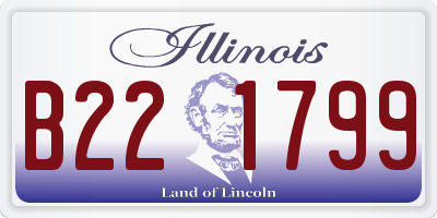 IL license plate B221799