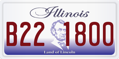 IL license plate B221800