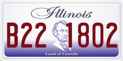 IL license plate B221802