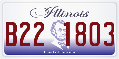 IL license plate B221803
