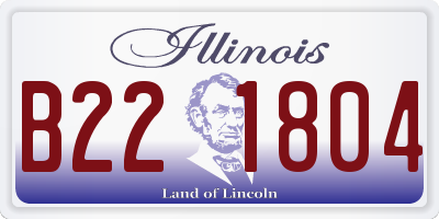 IL license plate B221804