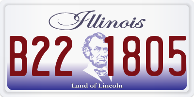 IL license plate B221805