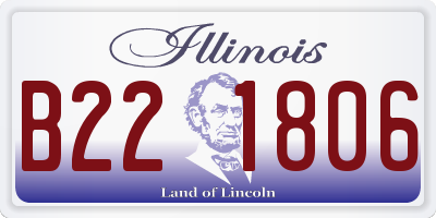 IL license plate B221806