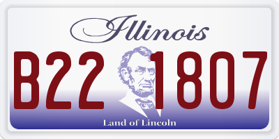 IL license plate B221807