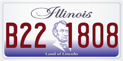 IL license plate B221808