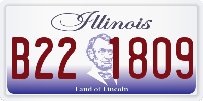 IL license plate B221809