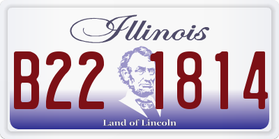 IL license plate B221814