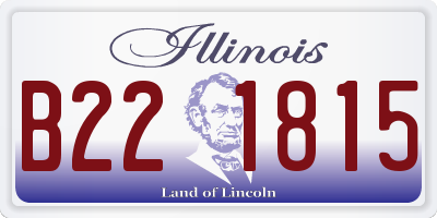 IL license plate B221815