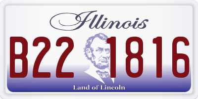 IL license plate B221816