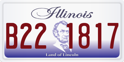 IL license plate B221817