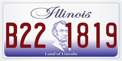 IL license plate B221819