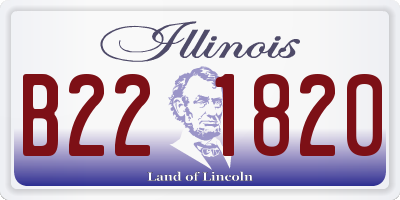 IL license plate B221820