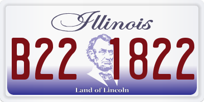 IL license plate B221822
