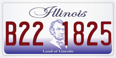 IL license plate B221825