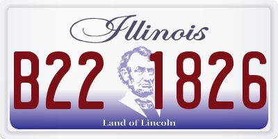 IL license plate B221826