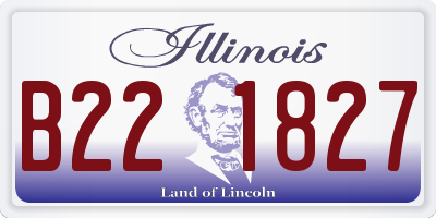 IL license plate B221827