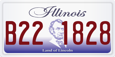 IL license plate B221828