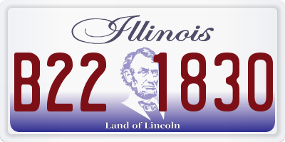 IL license plate B221830