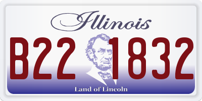 IL license plate B221832