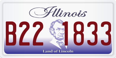 IL license plate B221833