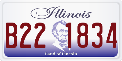 IL license plate B221834