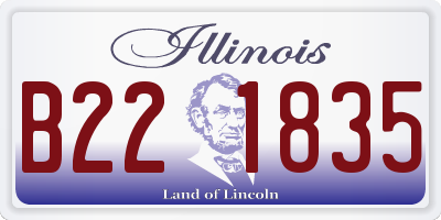 IL license plate B221835