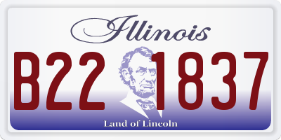 IL license plate B221837