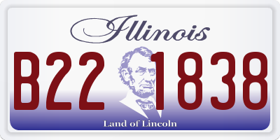 IL license plate B221838