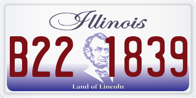 IL license plate B221839