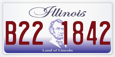 IL license plate B221842