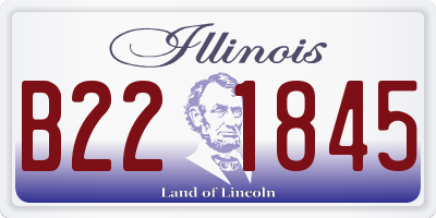 IL license plate B221845