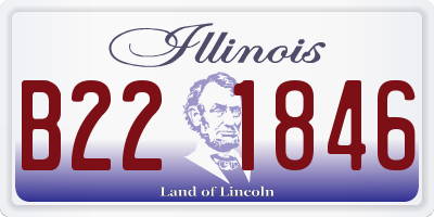 IL license plate B221846