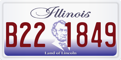 IL license plate B221849