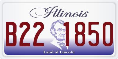 IL license plate B221850