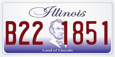 IL license plate B221851