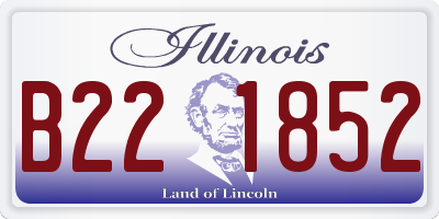 IL license plate B221852