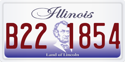 IL license plate B221854