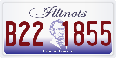 IL license plate B221855