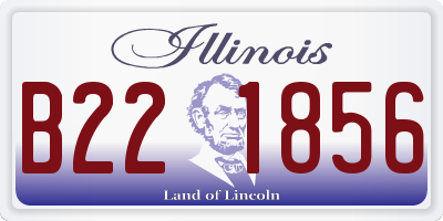 IL license plate B221856