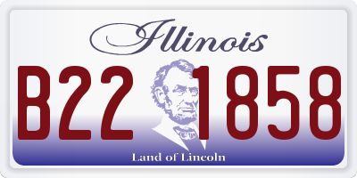 IL license plate B221858