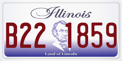 IL license plate B221859