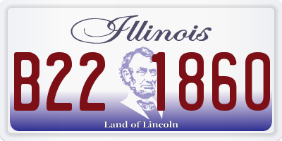 IL license plate B221860