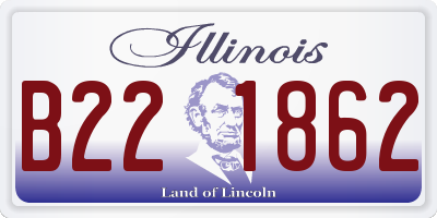 IL license plate B221862